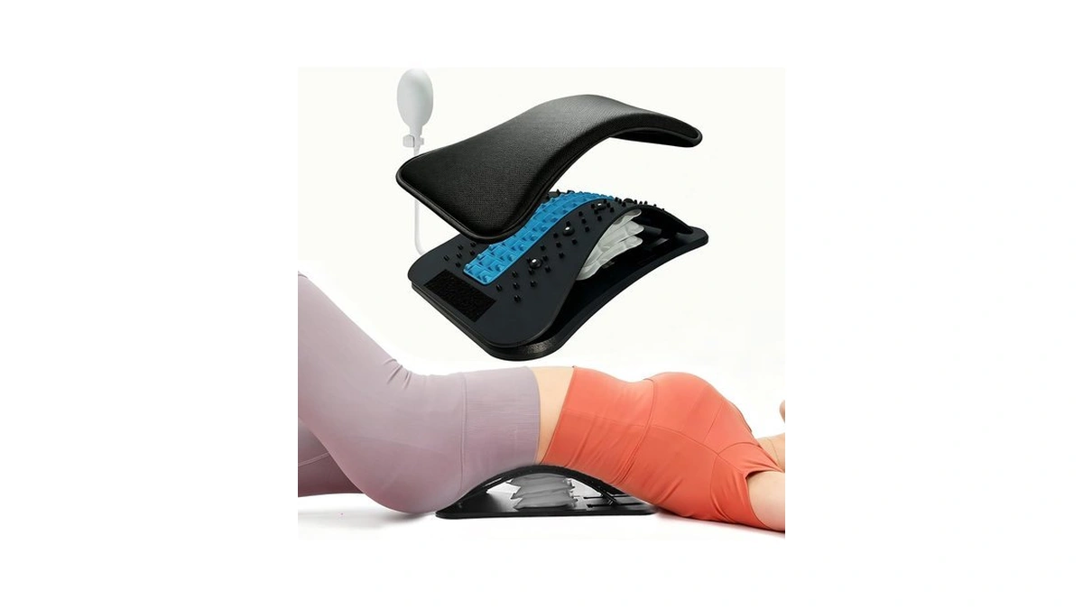 Back Stretcher, Inflatable Lumbar Support For Lower Back Muscle Relief,