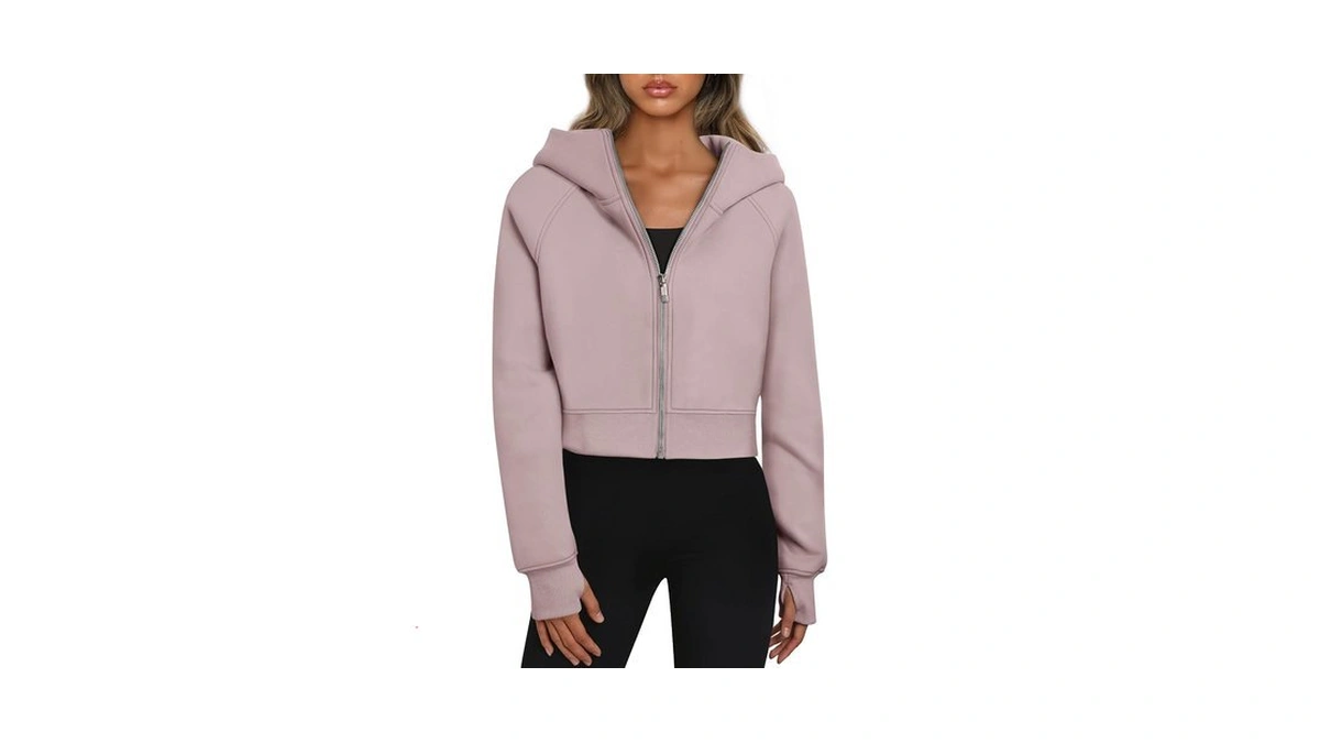 Trendy Queen Womens Zip Up Hoodies Cropped Jackets Fall Clothes