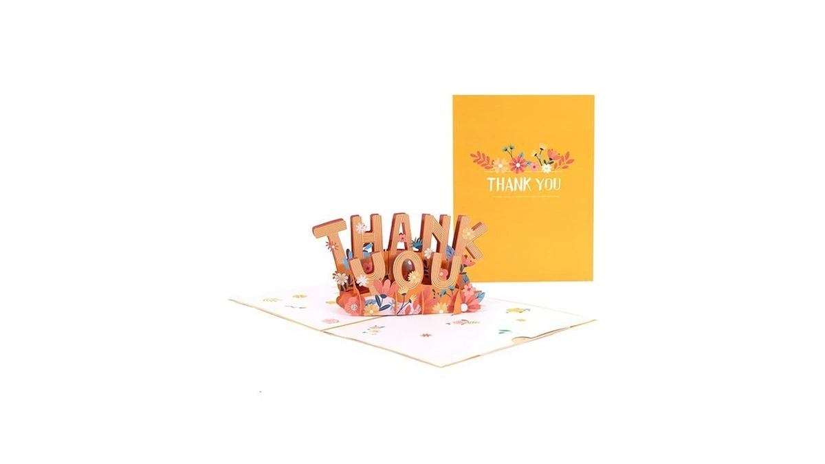 Enjoypro Thank You Pop Up Card, 3d Greeting Card With