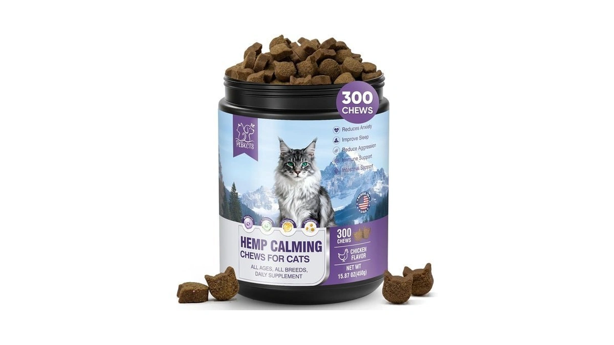 Calming Chews For Cats-300 Soft Chews To Relieve Anxiety, Stress