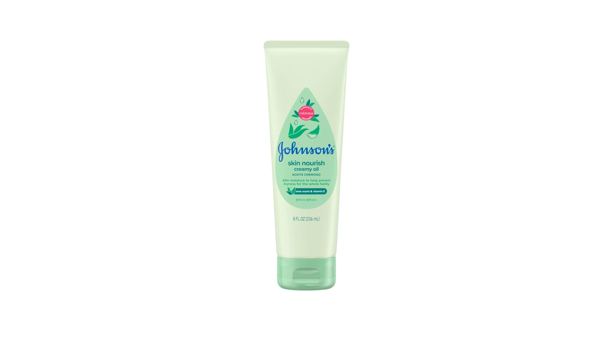 Johnson's Baby Skin Nourish Creamy Oil, Aloe Scent & Vitamin