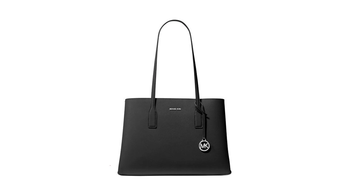 Michael Kors Ruthie Medium Tote Bag, Silver-tone Hardware/black