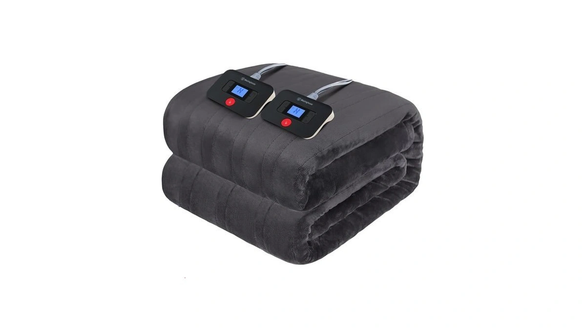Westinghouse Electric Blanket King Size, Etl Certified,100"" X 90, Charcoal