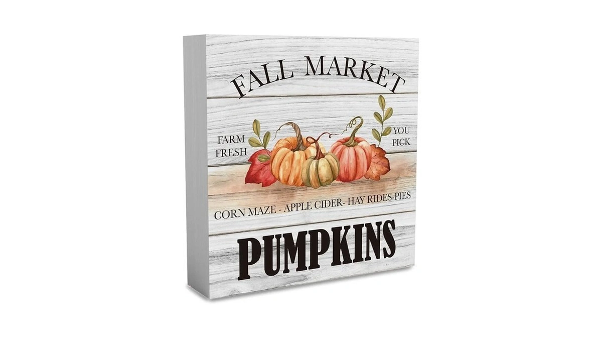 Fall Market Pumpkins Harvest Sign Fall Decorations For Home Office