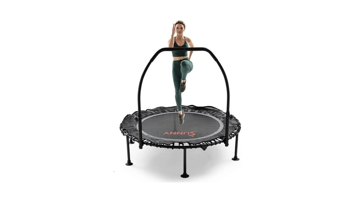 Sunny Health & Fitness 48β Bungee Exercise Trampoline, Adjustable Handlebar