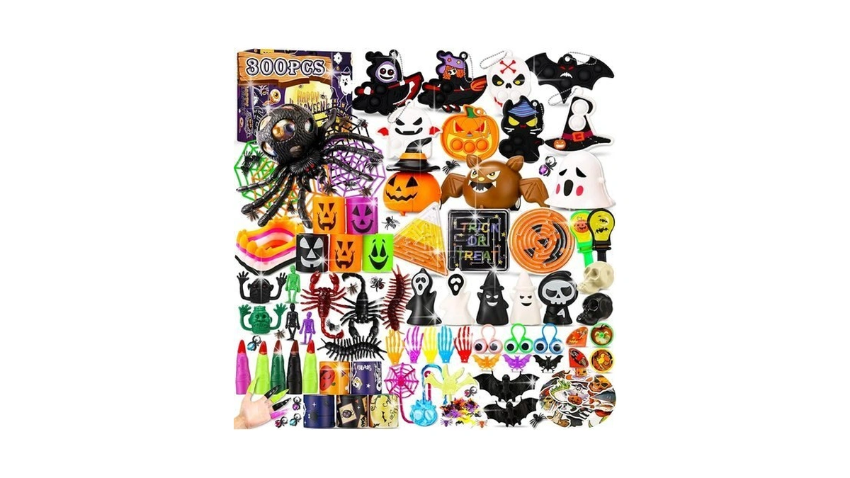 Zunaco 300pcs Halloween Party Favors For Kids, Trick Or Treat