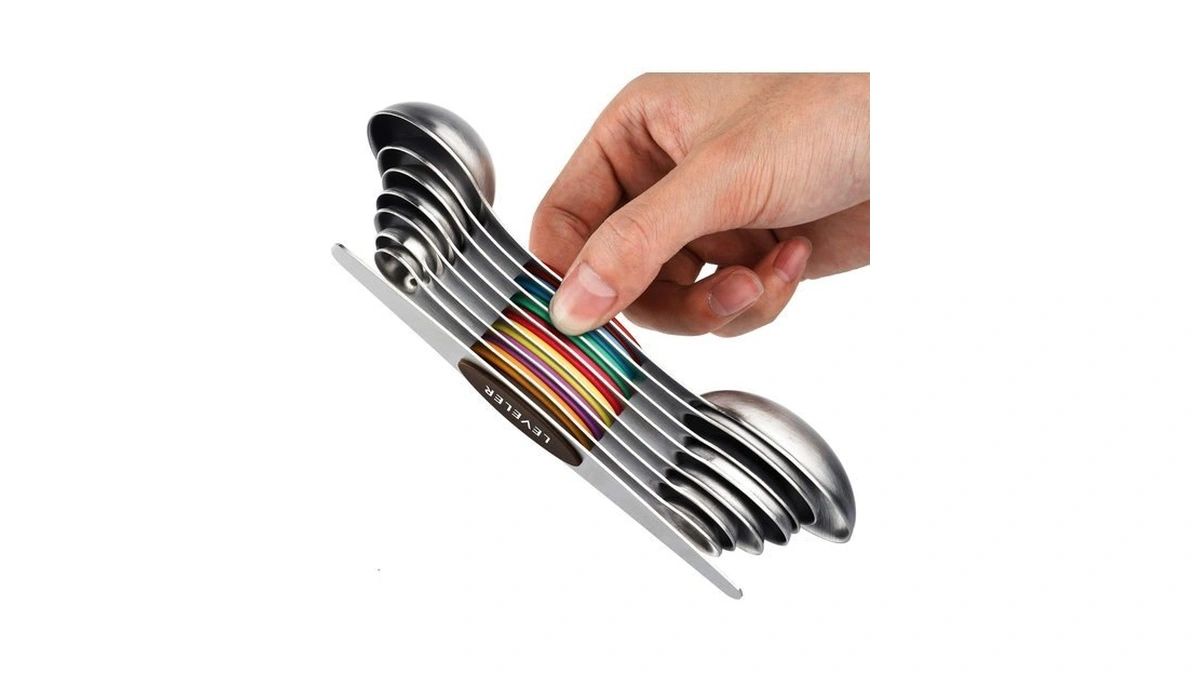 Magnetic Measuring Spoons Set Stainless Steel Dual Sided Measuring Spoons