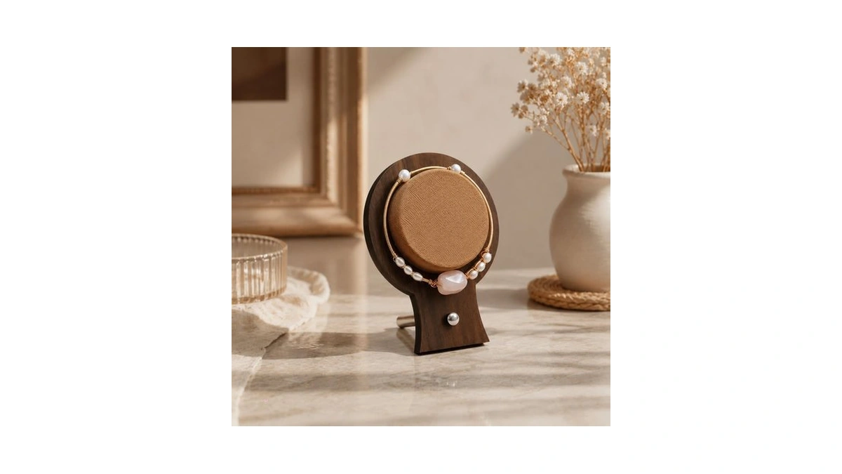 Dzrige Brown Wooden Bracelet Holder Display Rack Jewelry Stand For