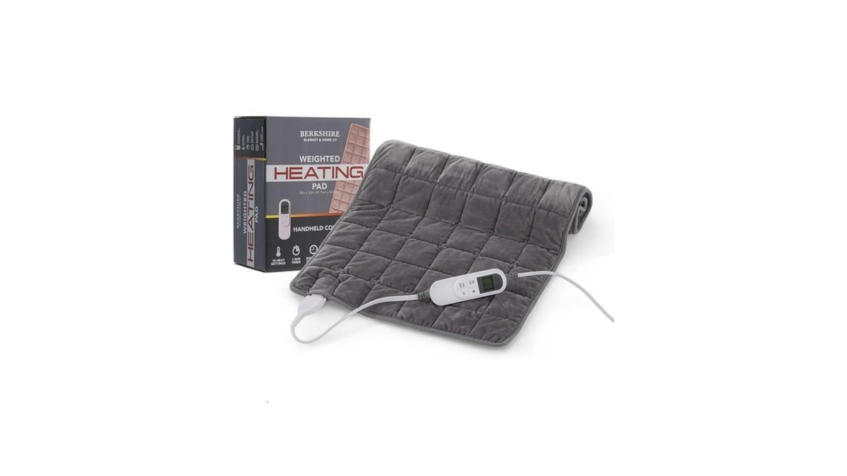Berkshire Blanket Weighted Heating Pad - 18"x33" Electric Heat Wrap