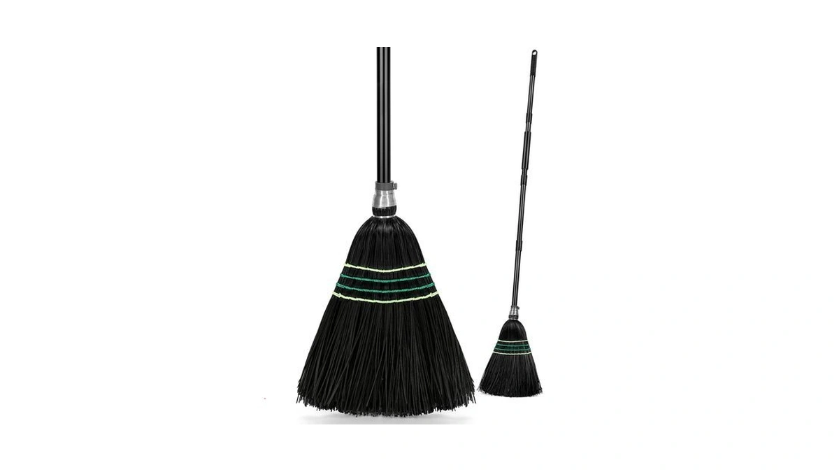 Sobonne Heavy-duty Outdoor Broom With Stiff Bristles