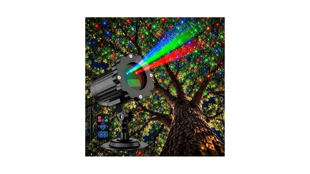 Fimilo Laser Projector Lights Outdoor, Rgb Firefly Effect, 12 Moving