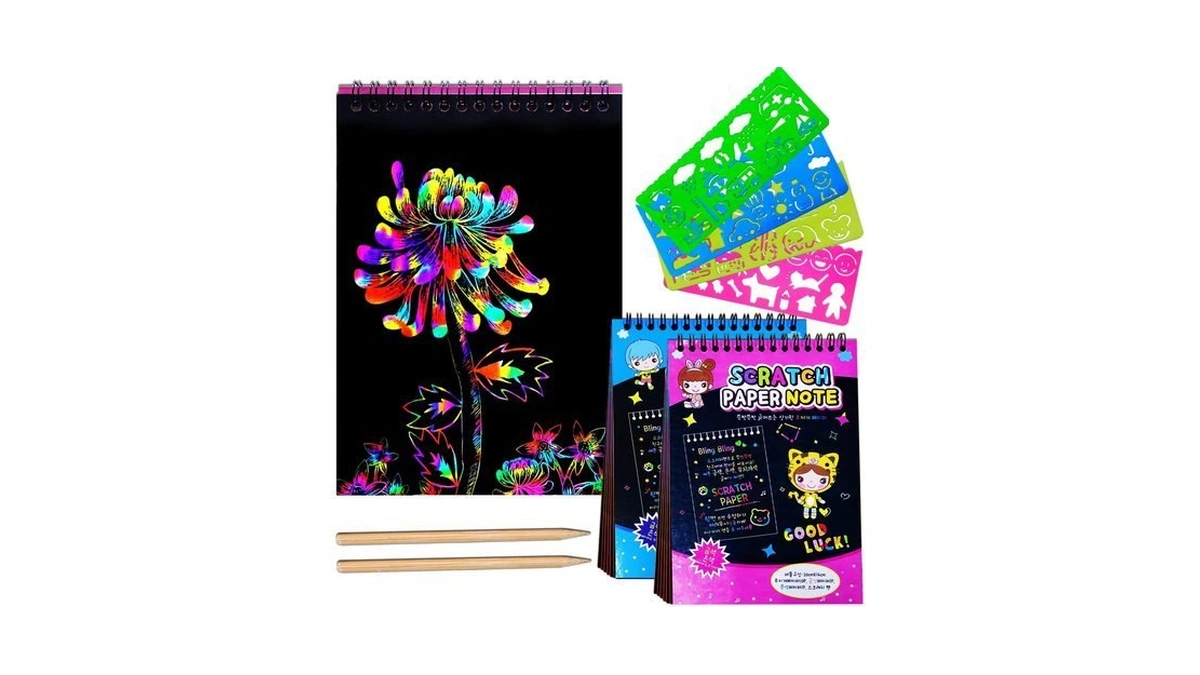 Amazon : Junqiu Scratch Art For Kids, 2 Pack Rain