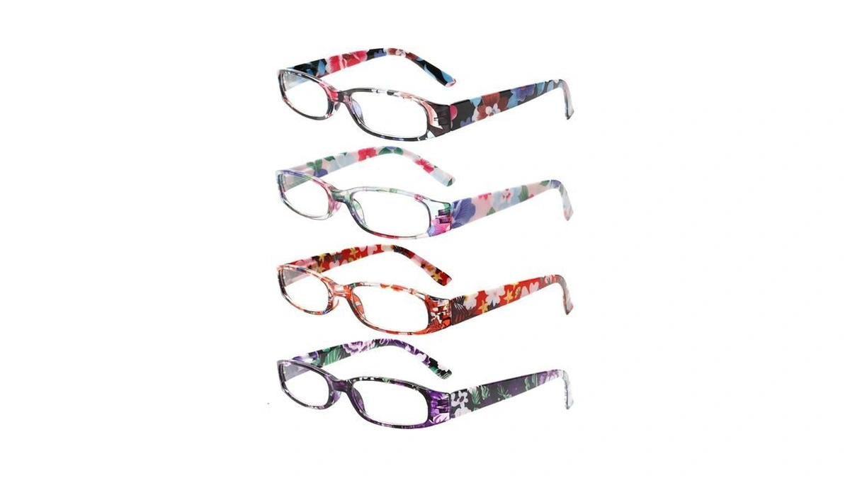 Kerecsen Women's Reading Glasses 4 Pairs Ladies Fashion Spring Hinge