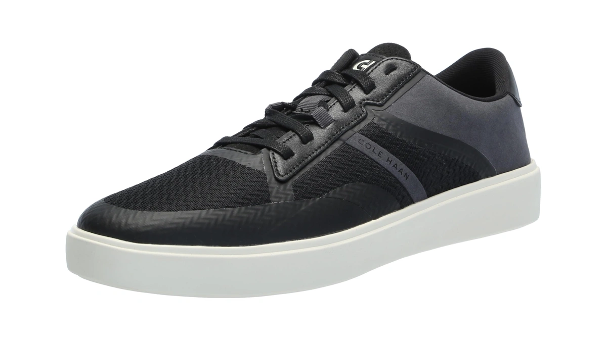 Cole Haan Mens Grand Crosscourt Winner, Black/gray Pinstripe/ivory, 10-w Us