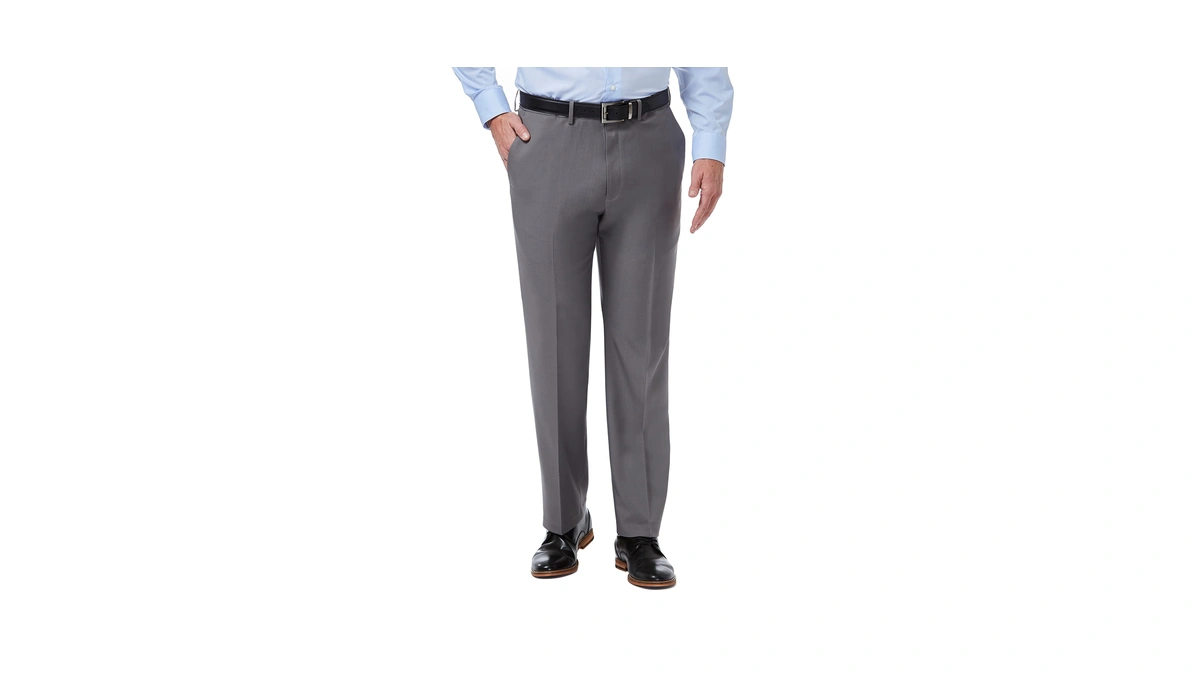 Haggar Men's Classic Fit Premium Comfort Dress Pant Medium Grey