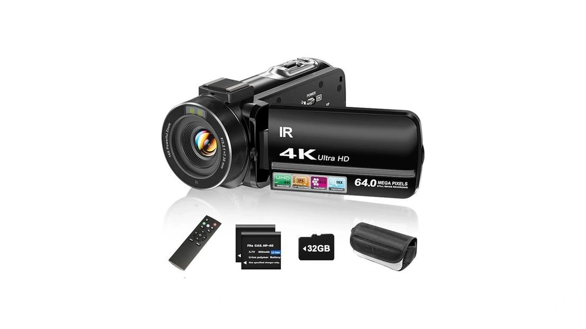 Zydiie 4k Video Camera Camcorder Uhd 64mp Vlogging Camera For