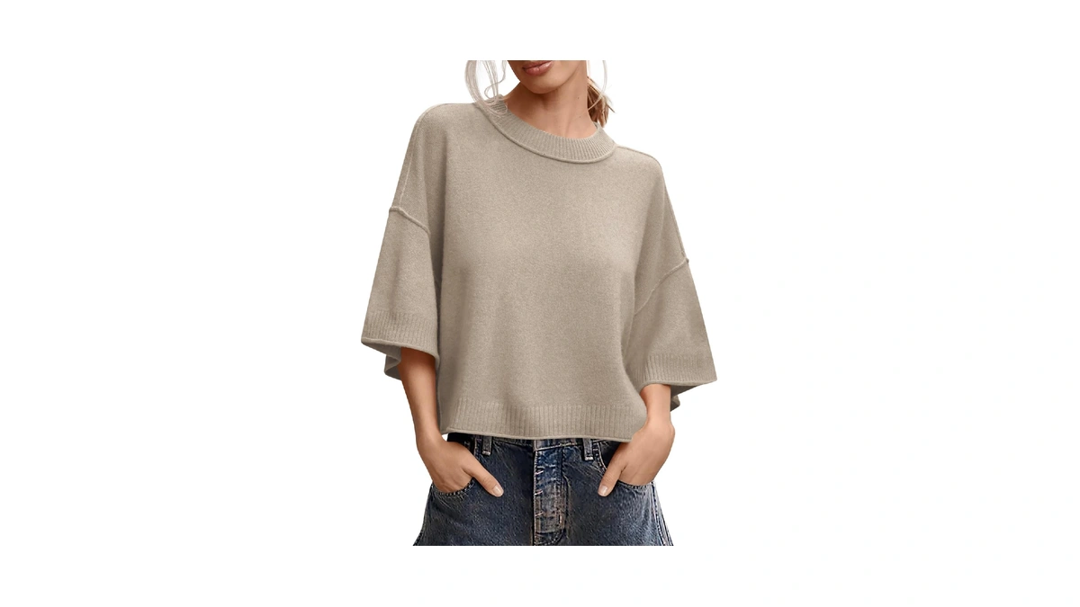 Saodimallsu Womens Short Sleeve Sweater Overs...