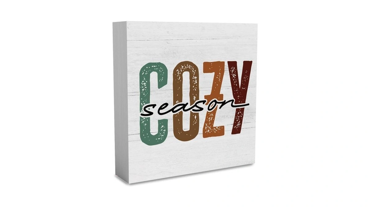Rustic Cozy Season Sign Fall Decorations For Home Office Indoor