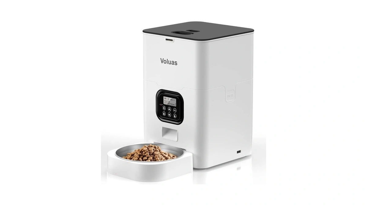 Voluas Automatic Cat Feeder, 4l Timed Dry Food Dispenser For