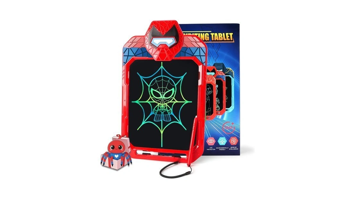 Winsdart Lcd Writing Tablet For Kids 10in Spider Hero Doodle