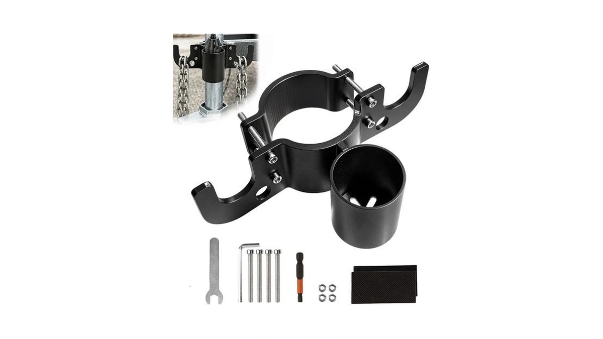 Kylecait Aluminum Trailer Chain Organizer With 7 Way Plug Holder