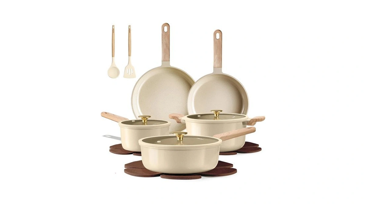 Carote Pots And Pans Set, Ceramic Cookware Set, 14pcs
