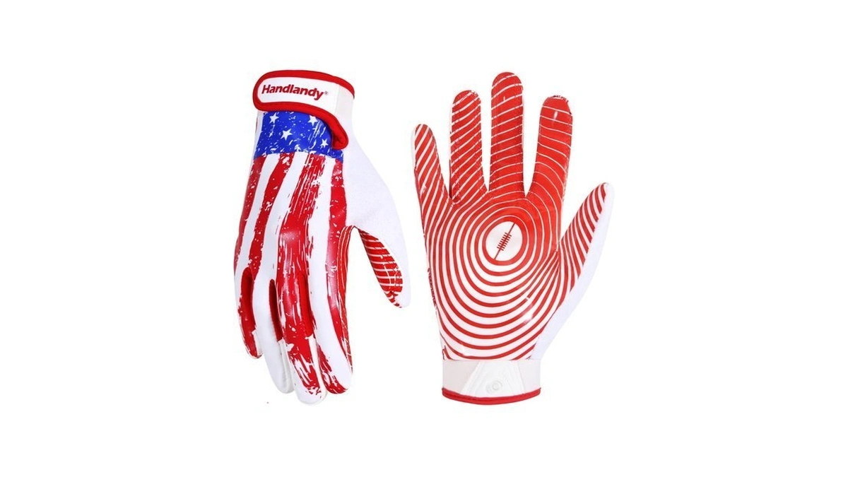 Handlandy Football Gloves Men, Sticky Wide Receiver Grip Gloves,stretch Fit