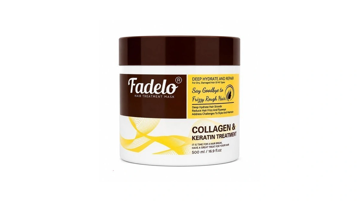 Fadelo Collagen Hair Mask For Dry Damaged Hair, Keratin Repair