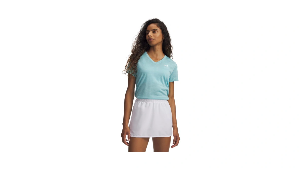 Under Armour Women's Tech Twist Short Sleeve V Neck, 425