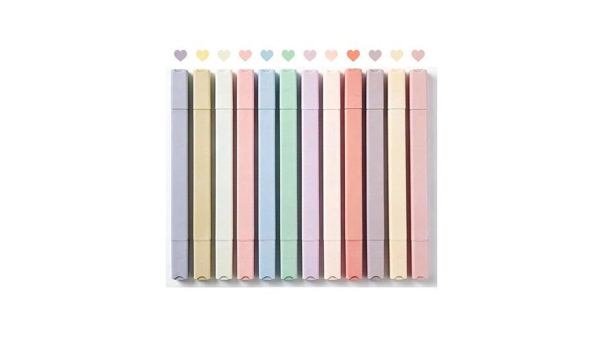 Konket 12pcs Aesthetic Cute Highlighters Bible Pastel Highlighters And Pens