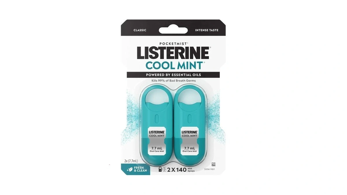 Listerine Pocketmist Oral Care Mist, Cool Mint, 0.26 Fl. Oz/7.7