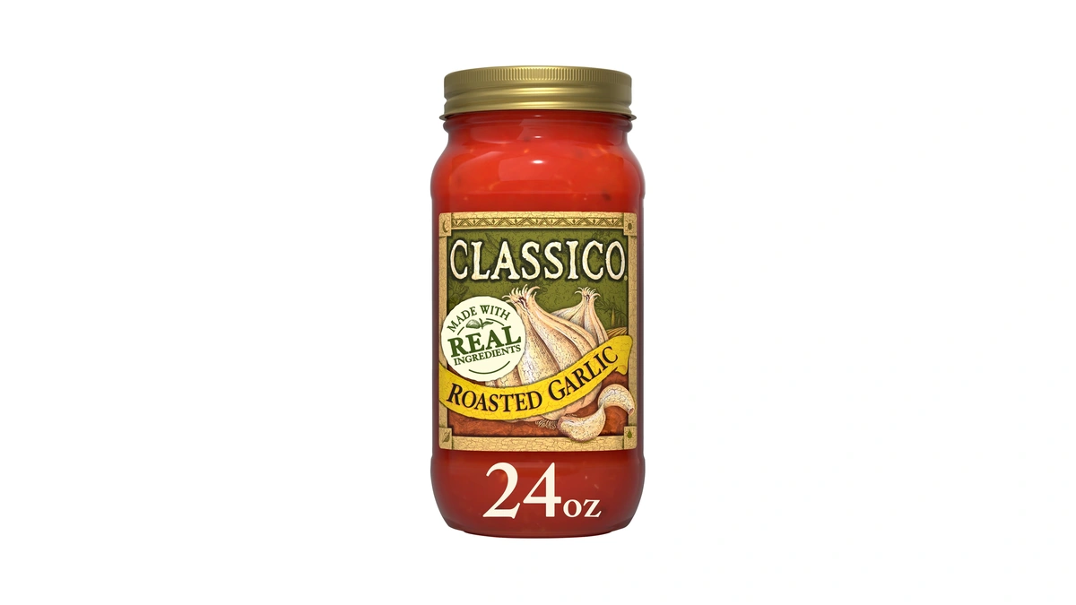 Classico Pasta Sauce, Roasted Garlic, 24 Oz Jar
