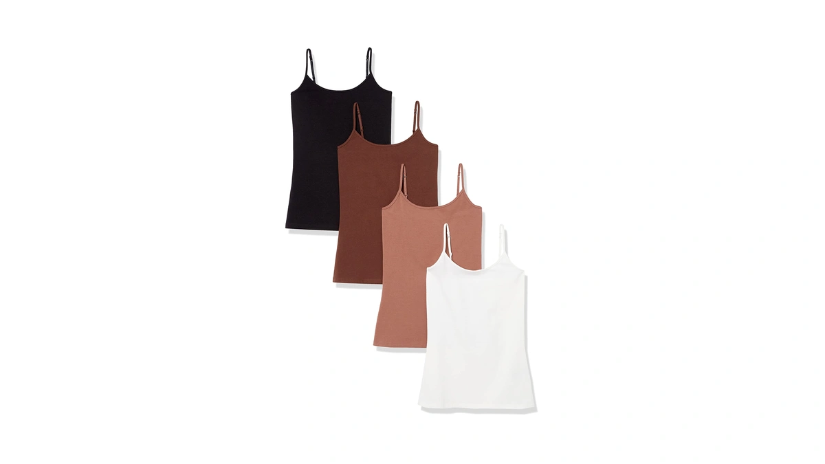 Amazon Essentials Women's Slim-fit Camisole With Adjustable Straps, Layering Cami,
