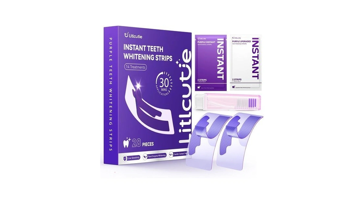 Litlcutie Purple Teeth Whitening Strips 14-day Whitening Kit