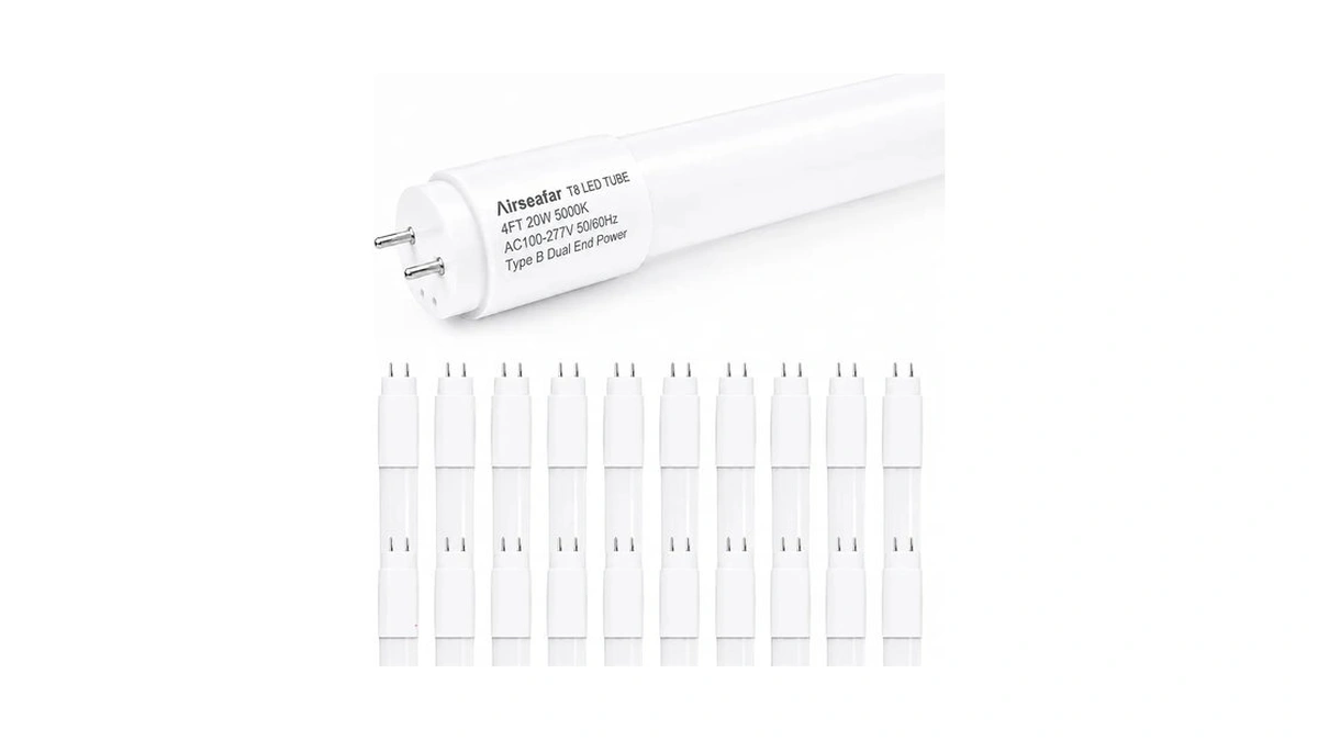 Airseafar 20 Pack T8 Led Bulbs 4ft, 20w 5000k, Type
