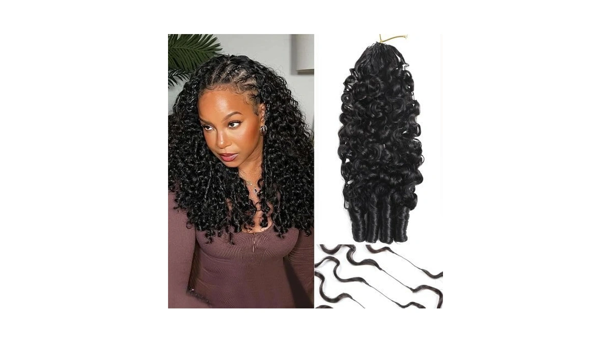 Burmese Curly Feather Crochet Human Hair For Black Women，pre-separated Invisble