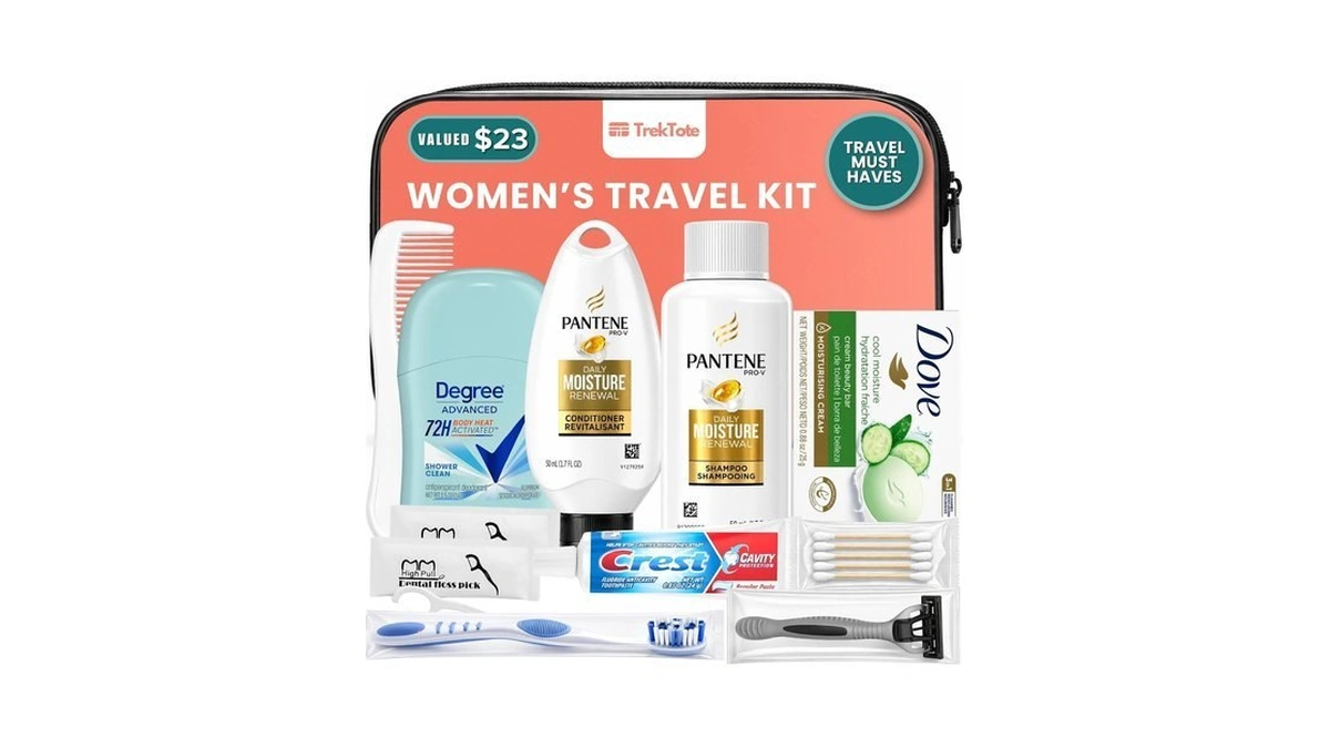 Travel Essentials For Women Tsa Approved Toiletry Bag & Travel
