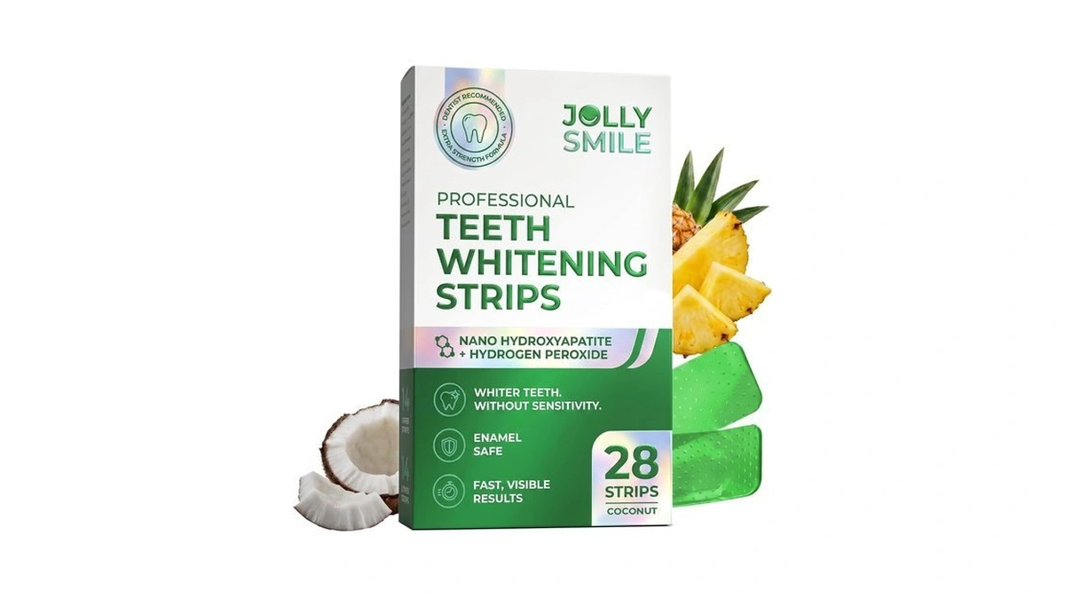 Jolly Smile Teeth Whitening Strips For Sensitive Teeth, Whitening Kit