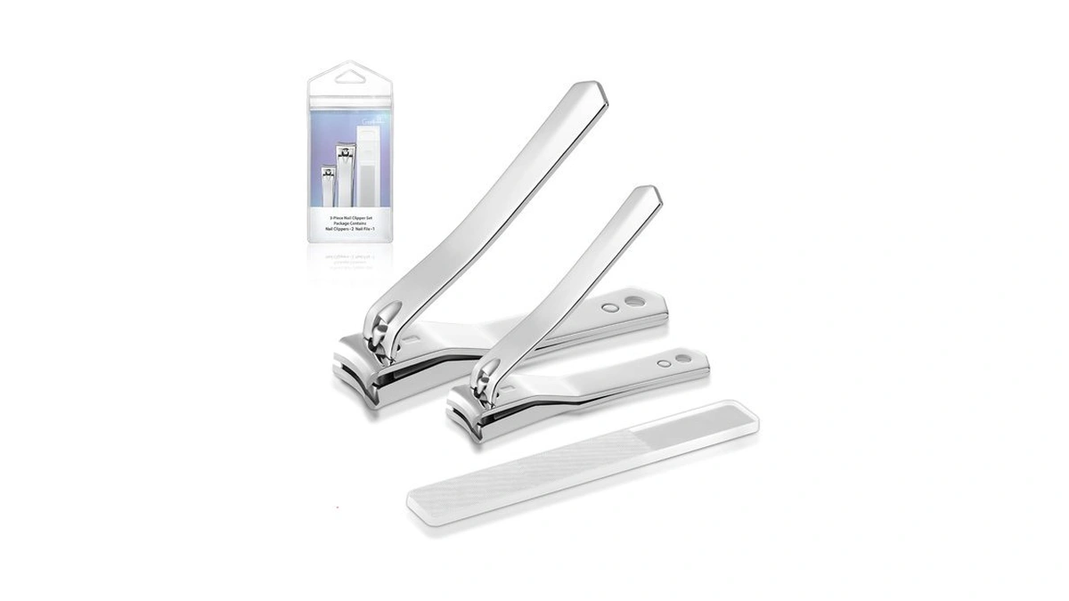 Nail Clipper Set With Catcher, 3-piece Sharp Nail Clipper Kit,