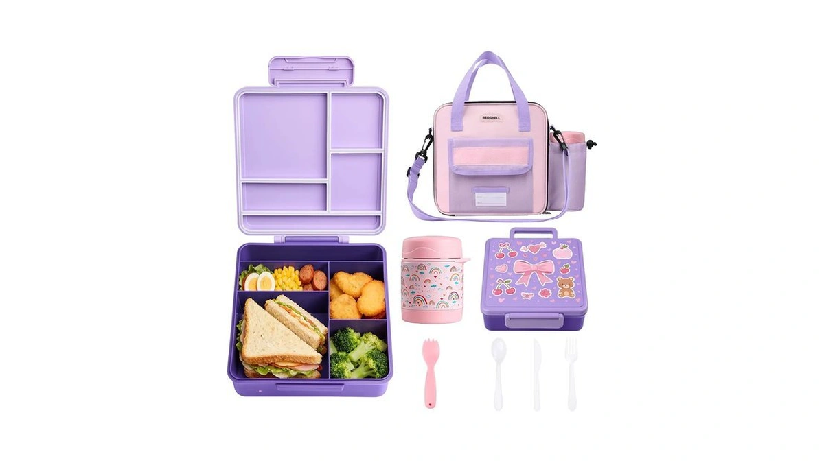 Redshell Kids Bento Lunch Box Set, Insulated Lunch Bag For