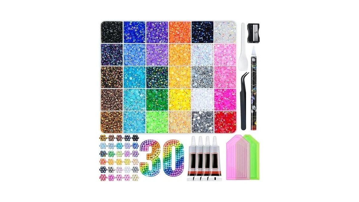 Viviboom 40000pcs Resin Jelly Rhinestones Kit