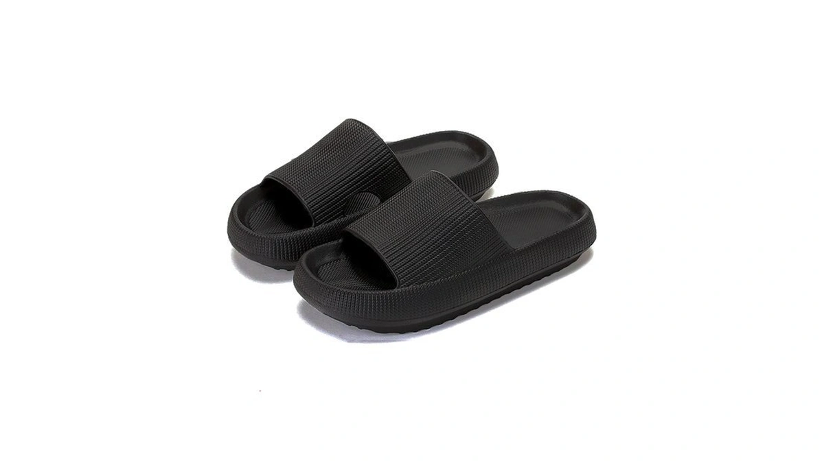 Rosyclo Cloud Shower Shoes For Women And Men, Black W14-14.5/m12.5-13