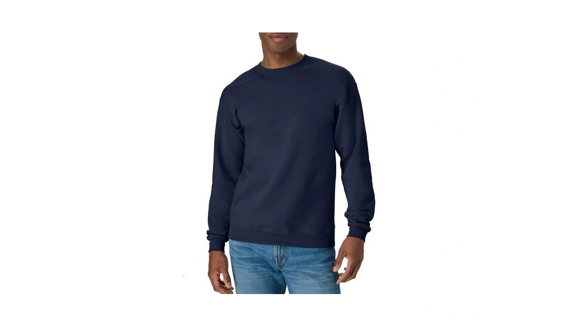 Hanes Men's Ecosmart Sweatshirt, Navy, Small