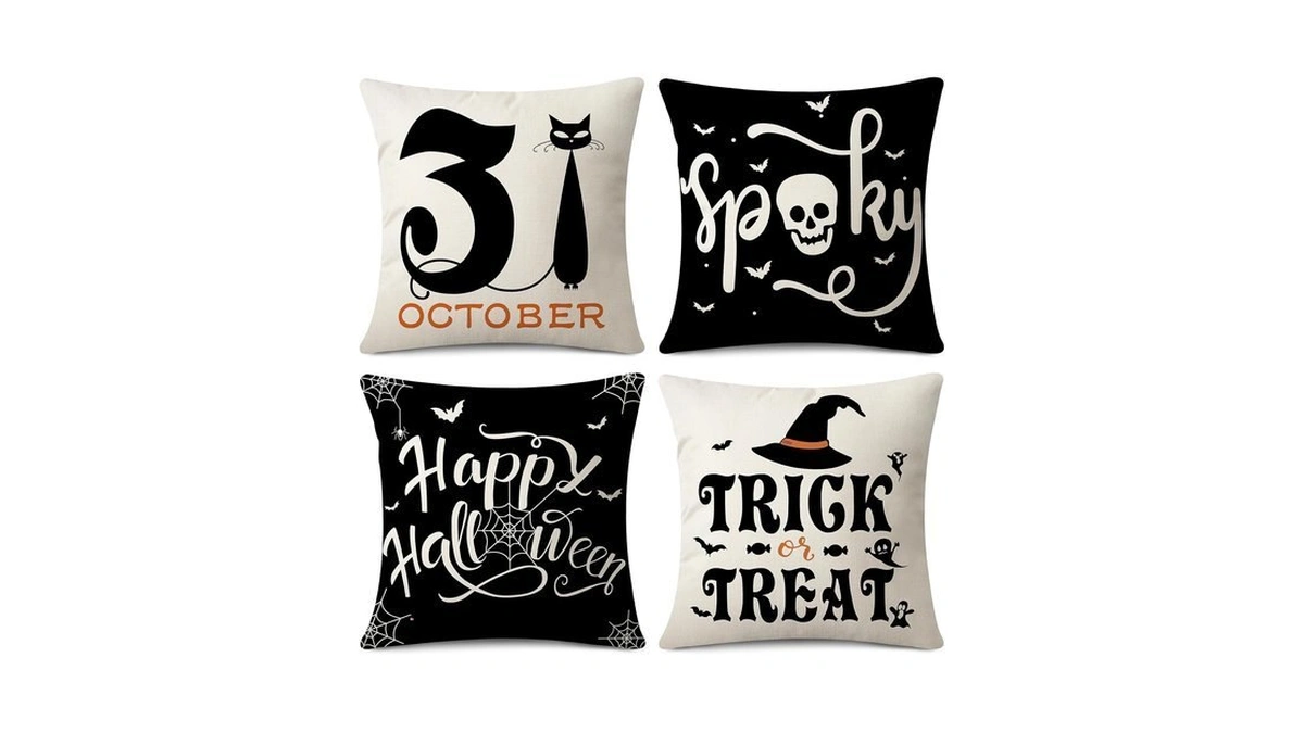 Gujiahone Halloween Pillow Covers 18 X 18 Set Of 4