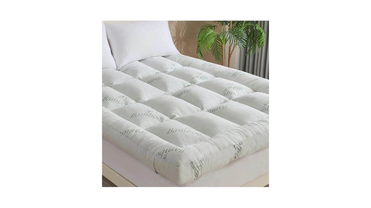 Whatsbedding Bamboo 5 Inch Memory Foam Mattress Topper Twin For