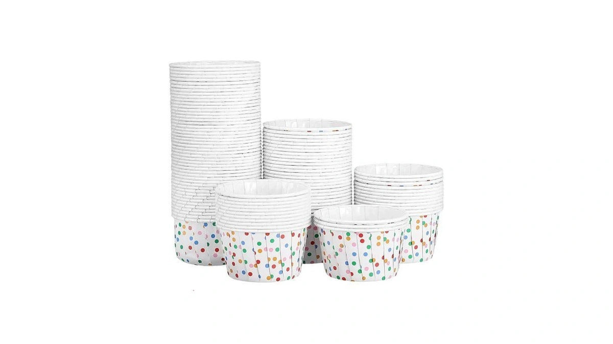 100 Pcs Ice Cream Cups, 2 Oz Thickened Paper Material