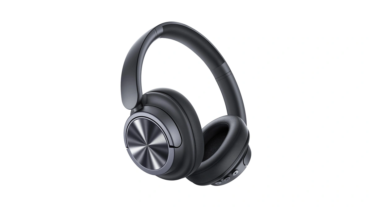 Hybrid Active Noise Cancelling Headphones 120h Playtime Wireless Headphones Bluetooth