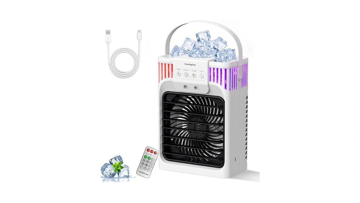 Portable Air Conditioenrs, Evaporative Air Cooler With Remote Control, 1200ml