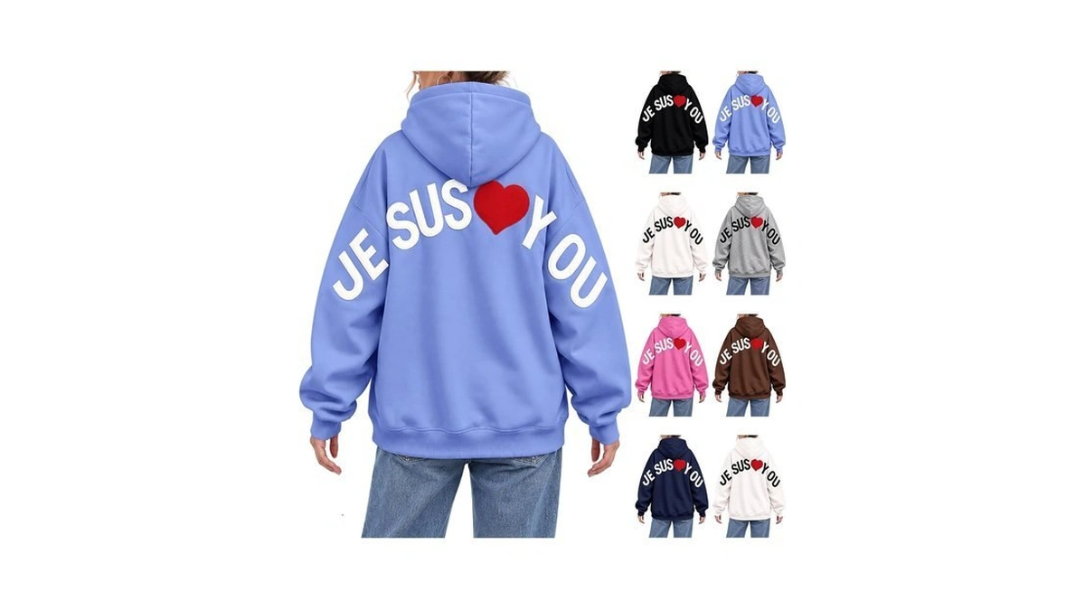 Christian Jesus Loves You Hoodie For Women Men Oversized Hooded