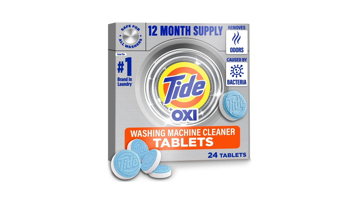 Tide Washing Machine Cleaner Tablets With Oxi, Fresh Scent, 24